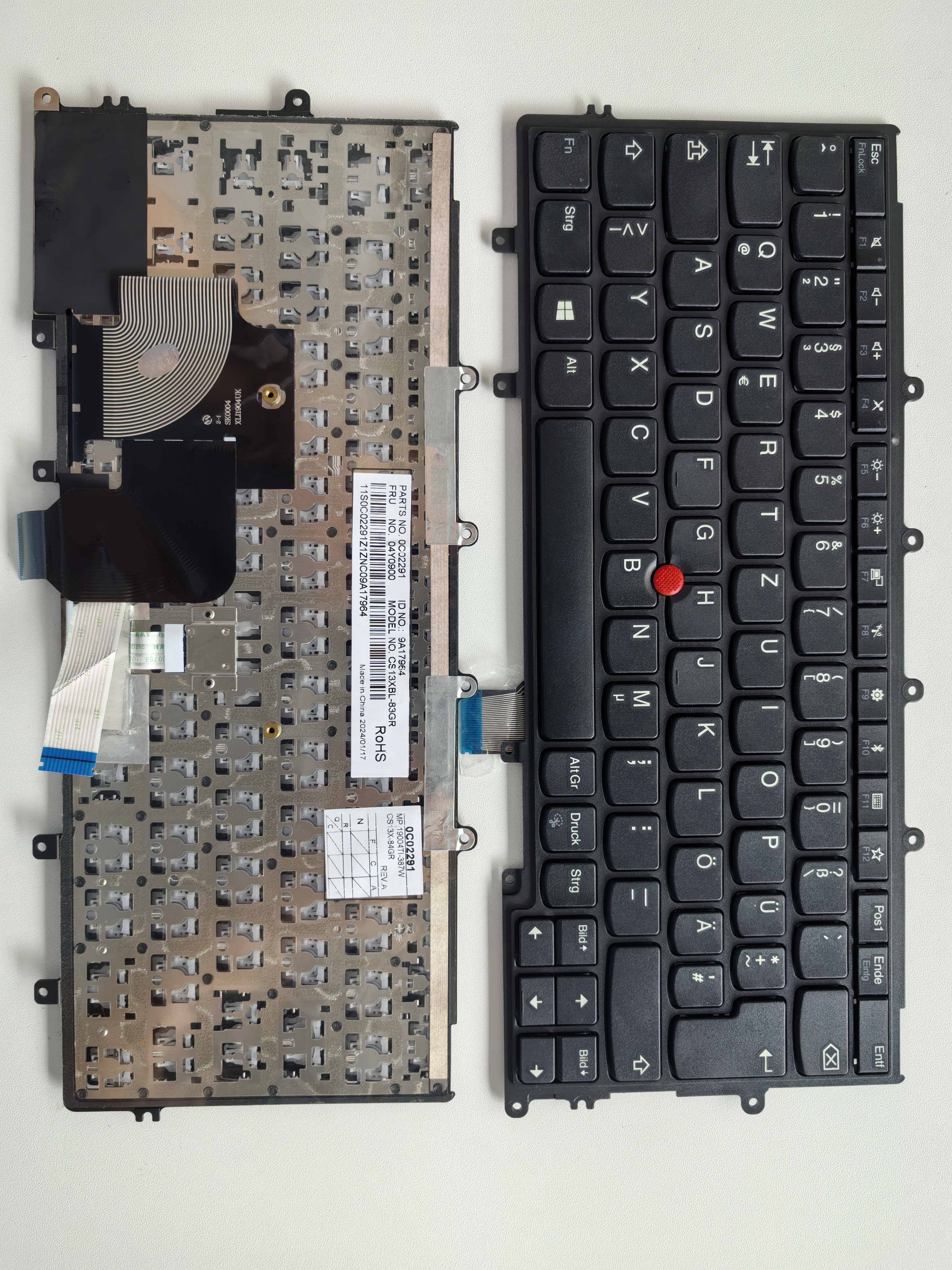 Picture of New Replacement Laptop Keyboard For IBM X270 BLACK FRAME BLACK (OEM) GR Layout